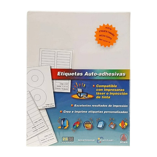 Etiquetas Autoadhesivas Mate Star Modelo Lo-21-14