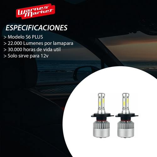 Kit Led Cree S6 Plus 44000 Lumens H4 H1 H7 H11