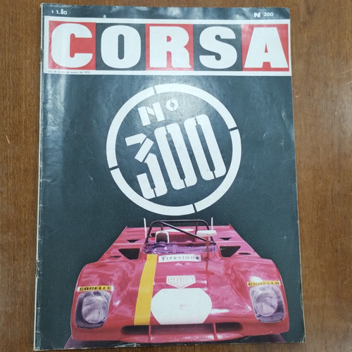 Revista Corsa Parabrisas Ed. Abril N° 300 Enero 1972