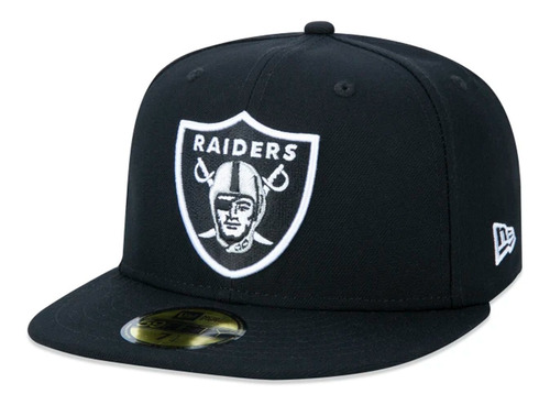 Boné New Era Aba Reta Original Nfl Las Vegas Raiders Preto