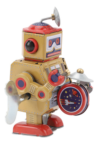 Robot De Juguete Wind Up Vintage Hecho A Mano, Exquisito Est