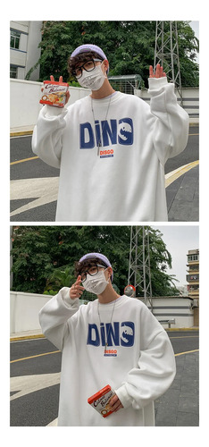 Sudadera De Hombre Con Cuello Redondo Y Estampado De Letras