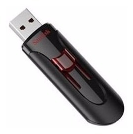 Memoria Sandisk 32gb Usb 3.0 Cruzer Glide Z600 Negro C/rojo