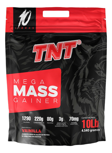 Tnt Mega Mass Gainer De12 Lbs Proteína - L a $23800