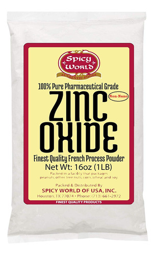 Xido De Zinc De Spicy World Bolsa De 1libra, No Es Nano, 100