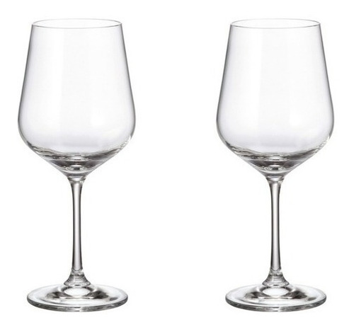 Copa Vino Cristal Bohemia Cristallitte Strix 580ml Set X2