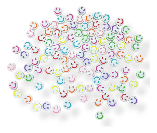 Cara Carita Smile 10mm Blancas Colores 50gr 140u Armar Bijou