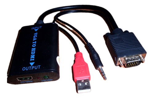 Adaptador  Vga A Hdmi Con Audio 