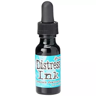 Tinta De Distress Tim Holtz, 0,5 Onzas, Color Peacock F...