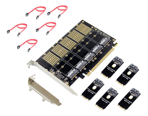 Adaptador Pcie X16 A 5 M2 Ngff B-key 6gbps Tarjeta De Expans