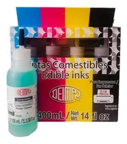 Comprar Tintas Comestibles Para Impresora Y Limpiador Pack Tinta 4 Colores Y Limpiador