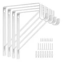 Comprar Juego De 4 Soportes Blancos Para Barra De Armario