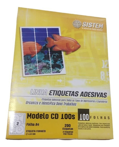 Etiquetas A4 Cd Dvd X 200 Hojas  Impresoras Inkjet O Láser 