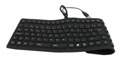 Teclado Flexível  T Dobravél Portátil Para Notebook