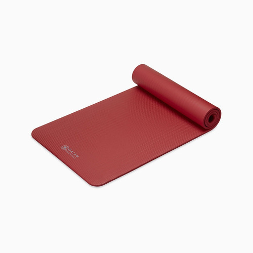 Mat De Yoga & Fitness 10mm / Con Correa / Colchoneta / Gaiam Color Red