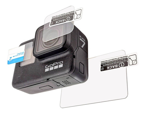 Vidrio Templado Pantalla + Lente Para Gopro Hero 7 Black