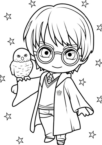 100 Dibujos Para Pintar Y Colorear Harry Potter Folha