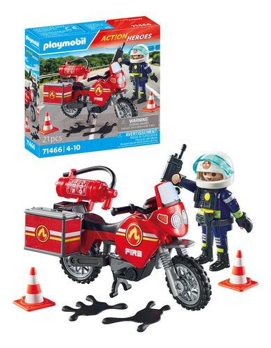 Playmobil City Action Moto De Bomberos 71466