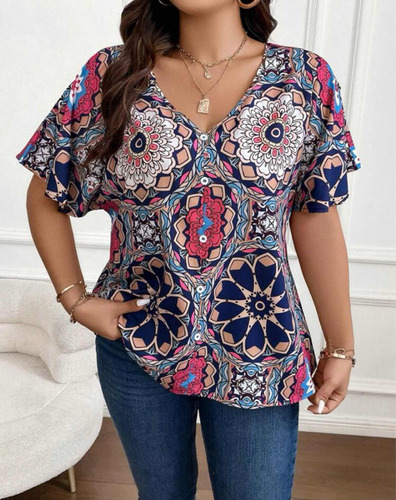 Blusa Shein Multicolor Plus