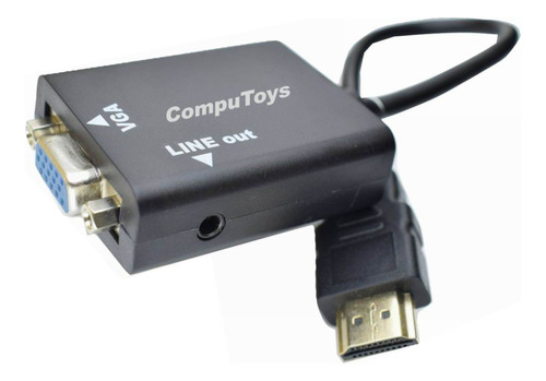 Zhtv04b Hdmi 720p Convertidor Vga + Audio Computoys