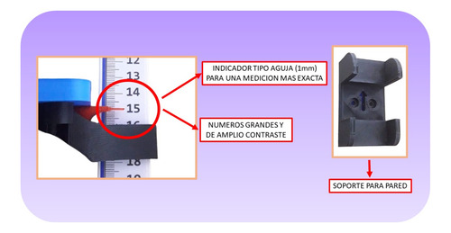 Tallimetro Pediatrico 110cm (soporte Para Pared)