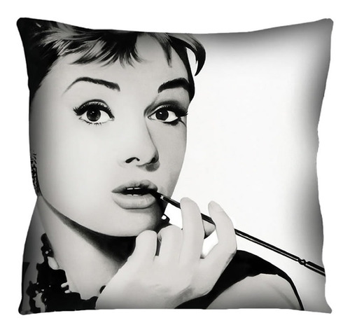 Almofada Audrey Hepburn Bonequinha De Luxo 42x42 R1