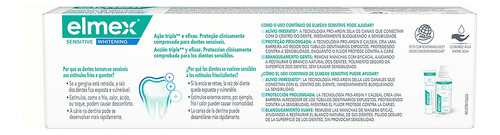 Pasta de dentes Elmex Sensitive Whitening  em creme  sem glúten 110 g