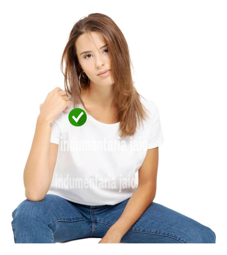 Pack X10 Remera Blancas Mujer Manga Corta Ideal Sublimar