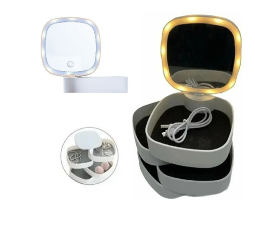 Imagen 1 de 4 de Cofre Joyero Organizador De Joyas Caja Almacenamiento Anillo