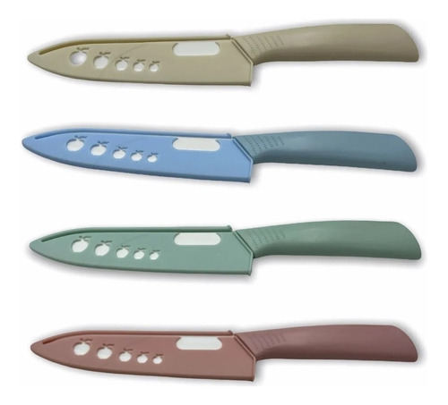 Cuchillo Ceramica Muy Filoso C/estuche Antibacterial Premium Color Verde