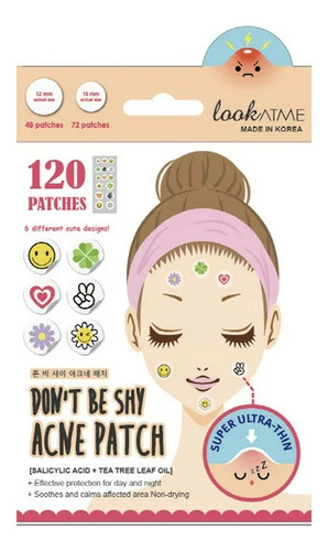 Lookatme Don T Be Shy Acne Patch (120 Parches) Momento De Aplicación Día/noche Tipo De Piel Grasa