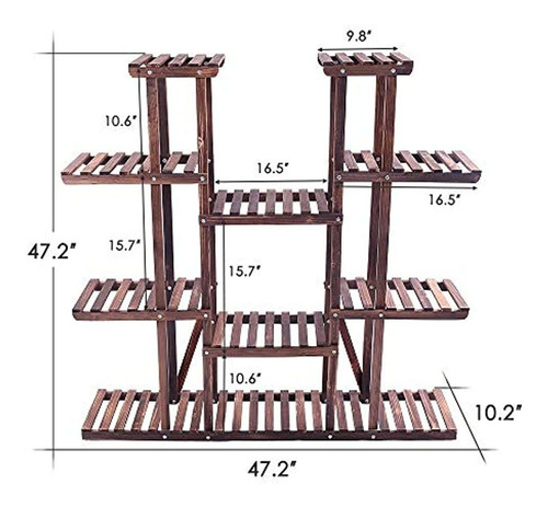 Ufine ,soporte De Madera Para Macetas Interior Y Exterior