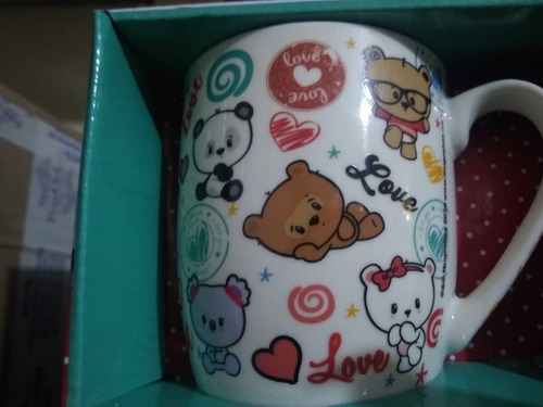 Taza Ceramica Diseño Ms Oso Mugoshos Love Ositos Caja
