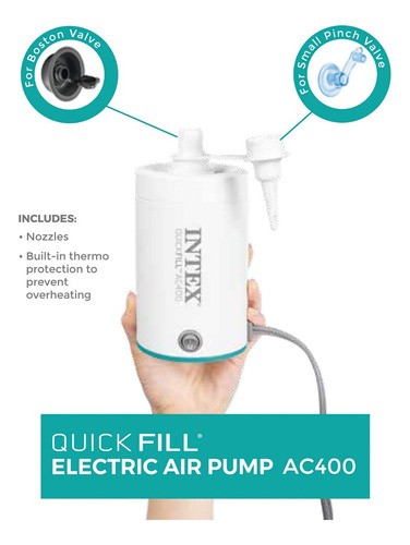 Bomba De Aire Eléctrica Usb Quick-fill® 66645 Intex