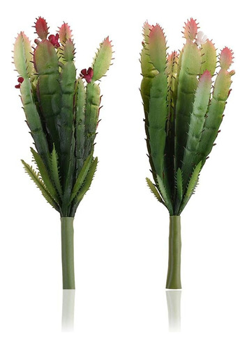 2 Uds Cactus Artificial De Aspecto Real Planta De Cactu...