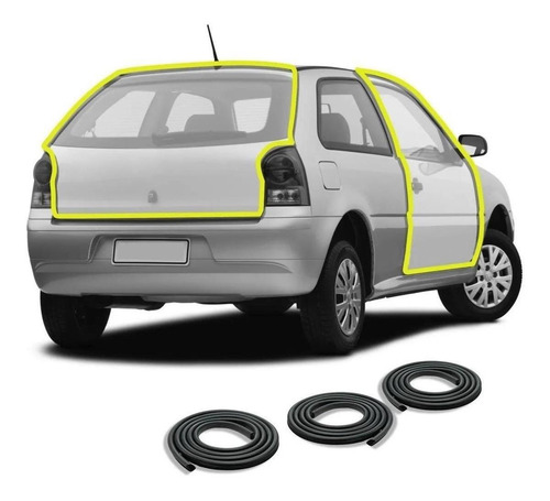 Imagen 1 de 8 de Combo Burletes De Puerta Y Baul Vw Gol 3 Puertas + Regalo
