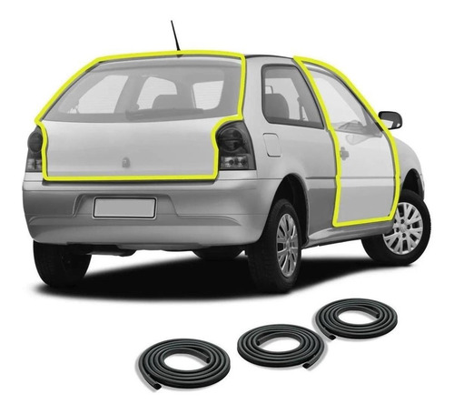 Combo Burletes De Puerta Y Baul Vw Gol 3 Puertas + Regalo