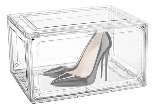 Caja Organizadora De Zapatos Transparente Abs Apilable X2