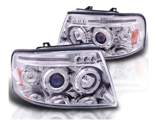 Faro Proyector Cromado Led Ford Expedition 2003 - 2006