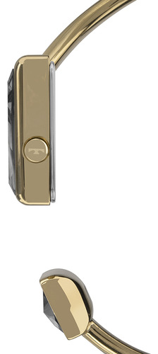 Relógio Technos Feminino Crystal Dourado Bracelete Vx10aa/1p Fundo Preto