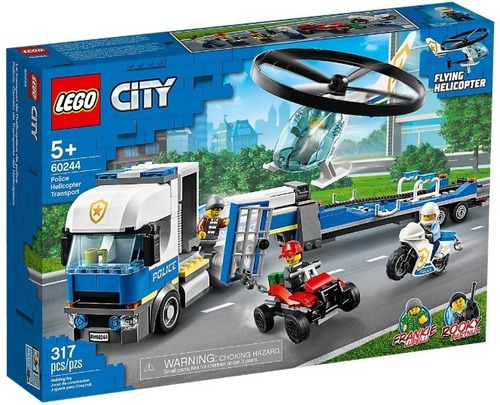 Todobloques Lego 60244 City Transporte Helicóptero Policía