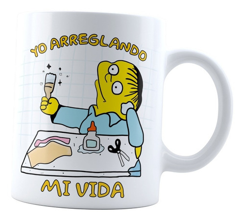 Taza 315 Ml Arreglando Mi Vida Ralph Wiggum Café Té Cerámica