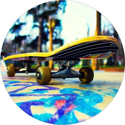 Painel Redondo Tecido Sublimado 3d Skate Frd-5961