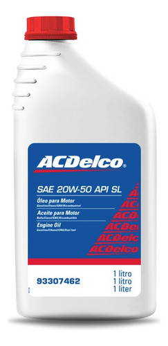 Óleo Mineral Motor Sae 20w50 Api Sl Acdelco 93307462