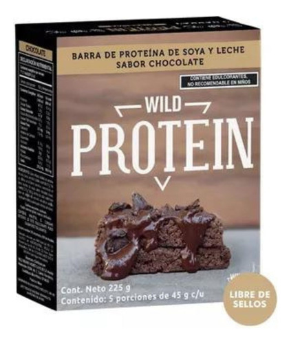 Wild Foods Barra De Proteína Sabor Chocolate 5 Piezas