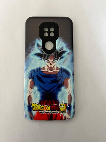 Funda Para Motorola G9 Play Figura De Goku Azul Acero Geométrico