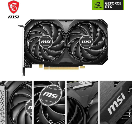 Tarjeta Gráfica Msi Geforce Rtx 4060 Ti Ventus 2x Black 8g O