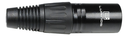 Plug Xlr Canon Macho Profissional Robusto 3 Pinos Preto