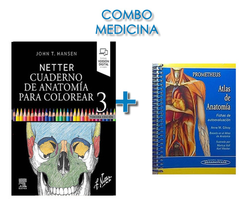 Combo Netter Cuaderno Colorear + Prometheus Fichas Autoeval