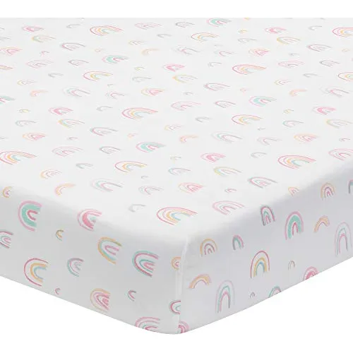 Juego De Cama Cuna De Bebé De 5 Piezas Tonos Pastel Ro...